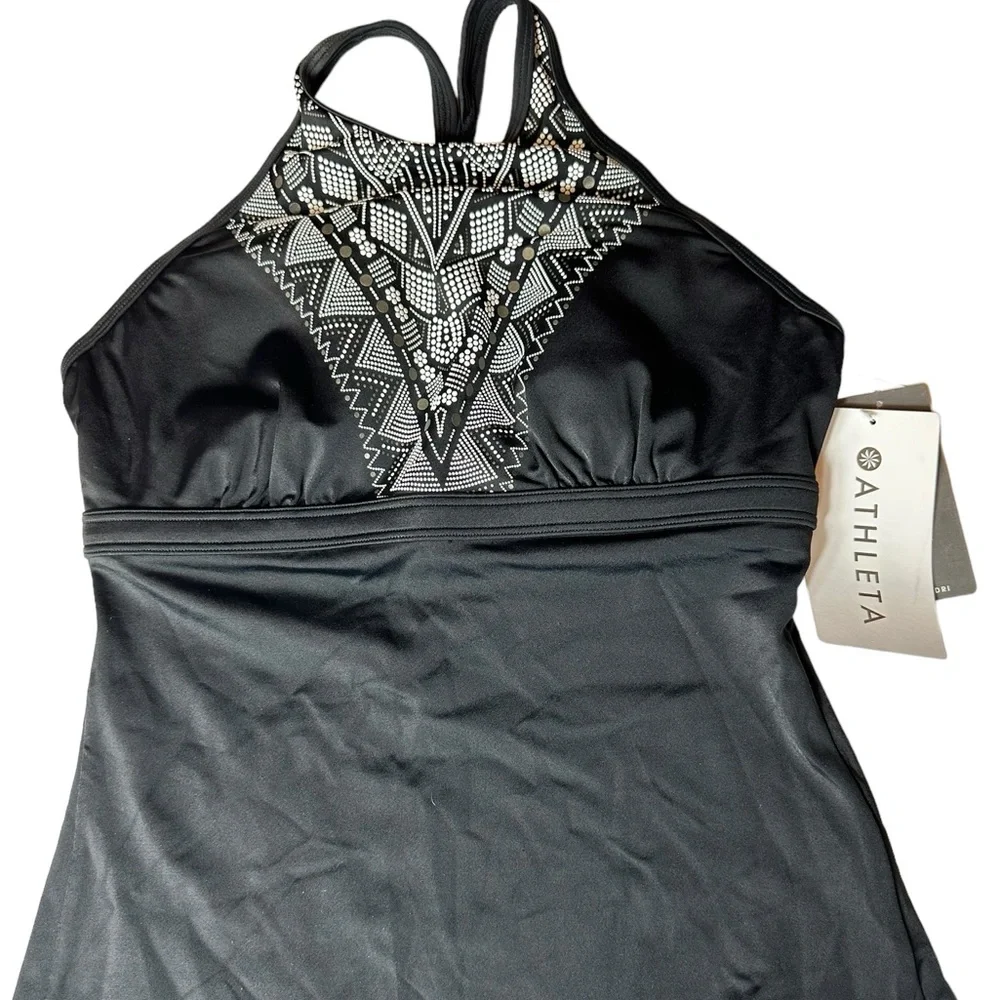 Athleta IBIZA Geo Bra Cup Tankini 32D/DD NWT